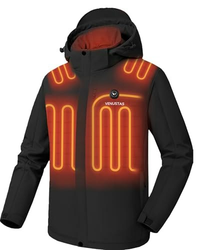 Venustas Men's Waterproof Heated Jacket with Battery: $127.49 Venustas Men's Waterproof Heated Jacket with Battery: $127.49