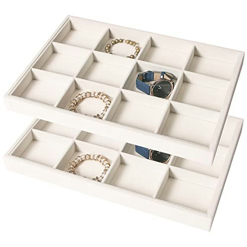Coward 24-Grid Stackable Jewelry Organizer Tray 2-Pack: $18.36 Coward 24-Grid Stackable Jewelry Organizer Tray 2-Pack: $18.36