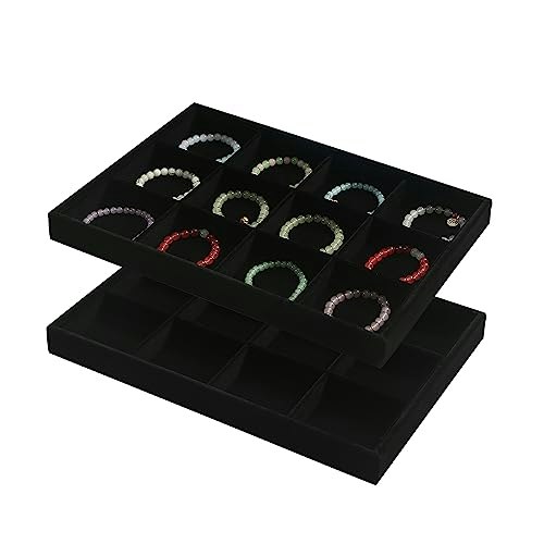 Coward 12-Grid Velvet Jewelry Organizer Tray 2-Pack: $17.56 Coward 12-Grid Velvet Jewelry Organizer Tray 2-Pack: $17.56