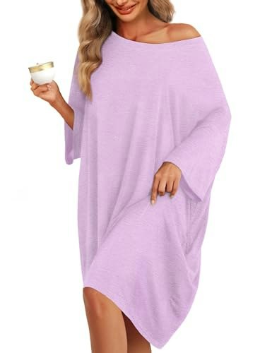 Kfubuo Women's Oversized Pajama Sleep Shirt: $14.99 Kfubuo Women's Oversized Pajama Sleep Shirt: $14.99