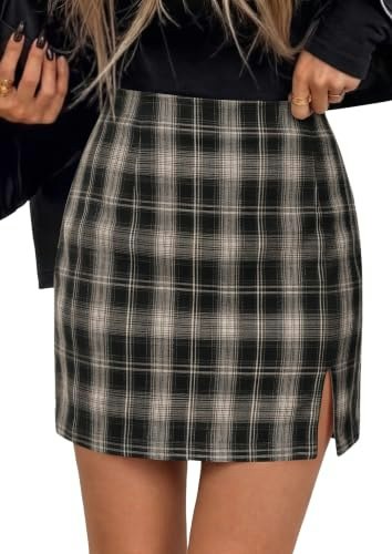 Prettygarden Women's Plaid Mini Pencil Skirt: $19.18 Prettygarden Women's Plaid Mini Pencil Skirt: $19.18