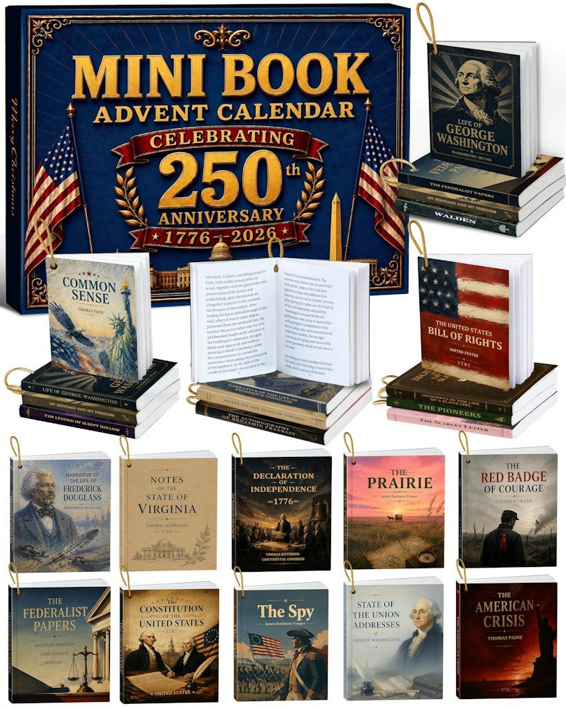 Ronstone USA 250th Anniversary Mini Book Advent Calendar: $24
