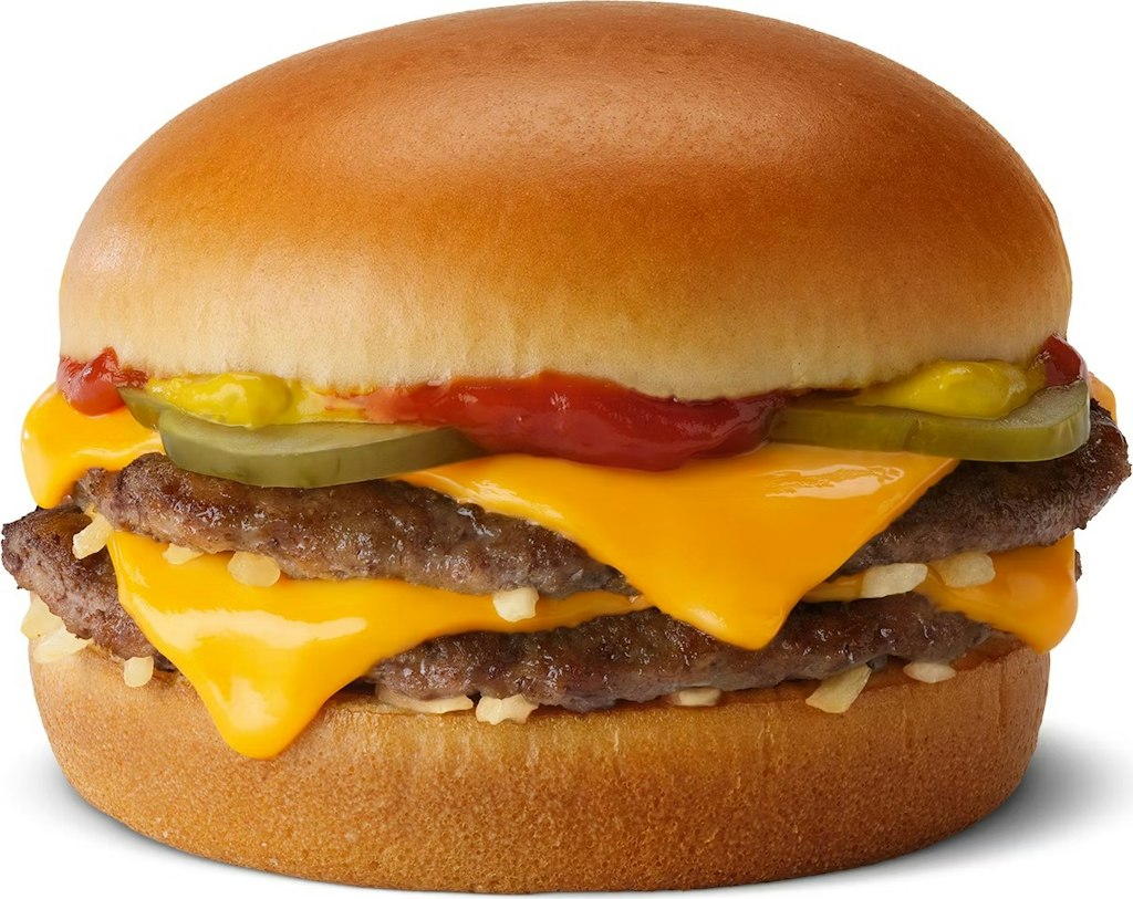 McDonald's Double Cheeseburger: Free w/ $1 purchase