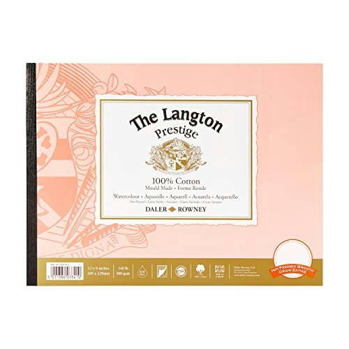 Daler-Rowney The Langton Prestige 12" x 9" Hot-Pressed Watercolor Paper Pad: $30.04