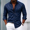 Geometric Button-Up Dress Shirt for 2 for $12 + $18 shipping