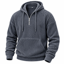 Fleeced Corduroy Quarter-Zip Hoodie for $16 + $9 shipping