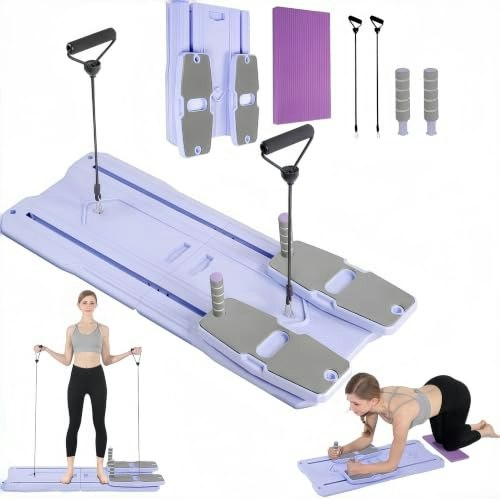 GZJ 8-in-1 Foldable Pilates Reformer: $49.99