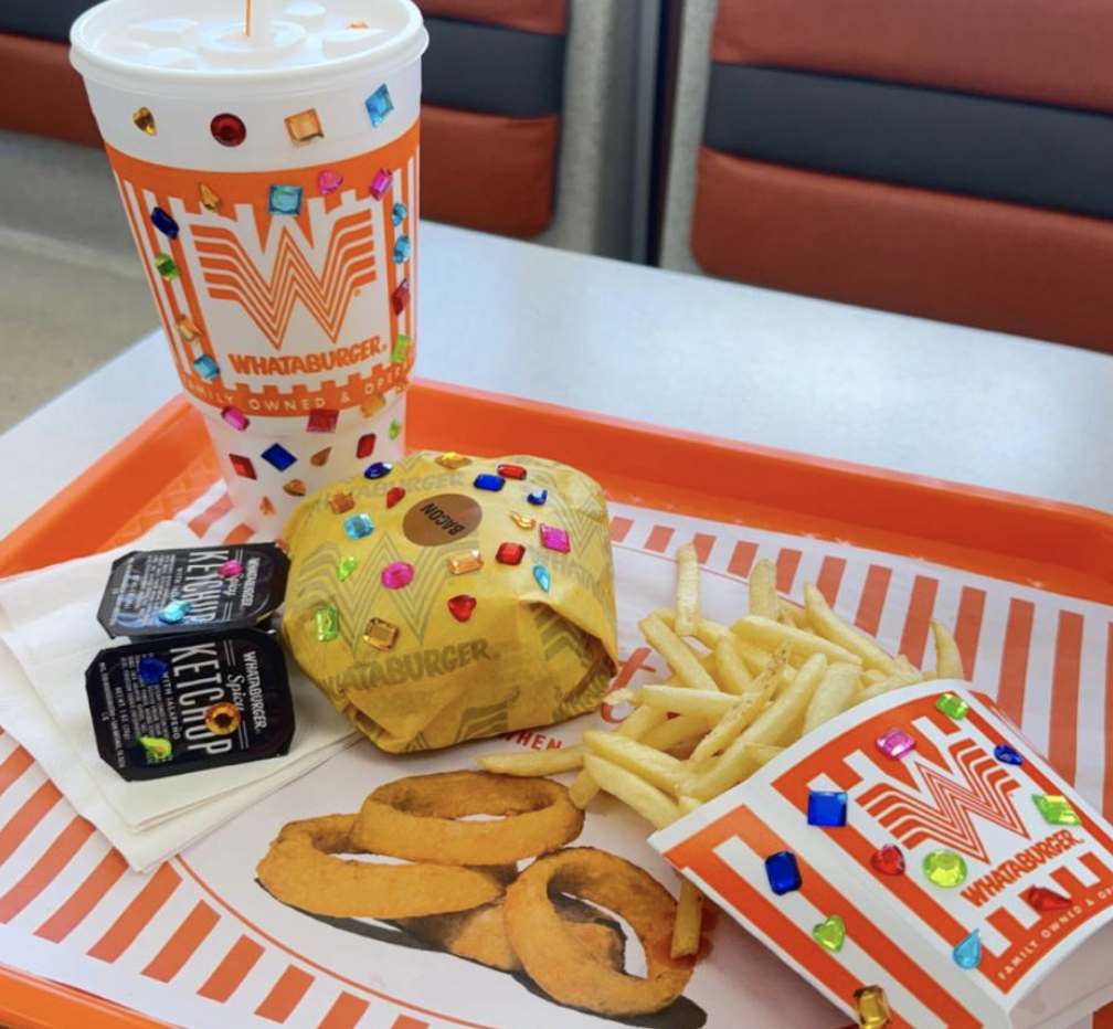 Bacon & Cheese Whataburger Jr.: Free w/ medium fries and drink purchase Bacon & Cheese Whataburger Jr.: Free w/ medium fries and drink purchase