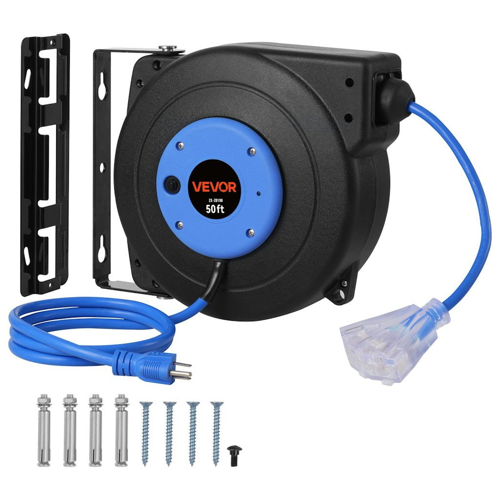 Vevor 50' Retractable Extension Cord Reel: $68.90