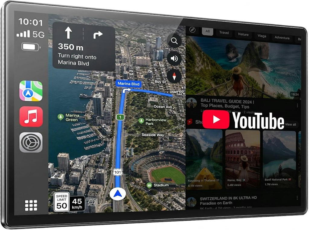 Lamtto 11'' Backup Camera w/ Android Auto/Apple Carplay: $111.99
