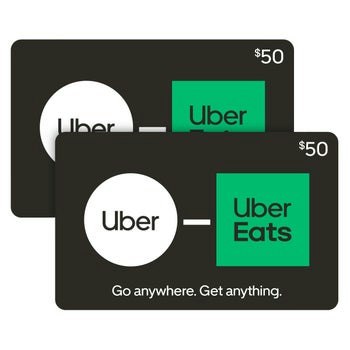 Two $50 Uber Gift Cards: $80 for members Two $50 Uber Gift Cards: $80 for members