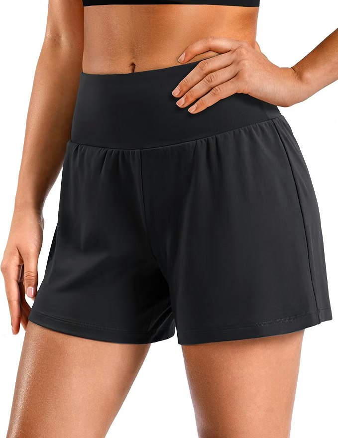 Soothfeel Women's High-Waisted Athletic Shorts: $10.99