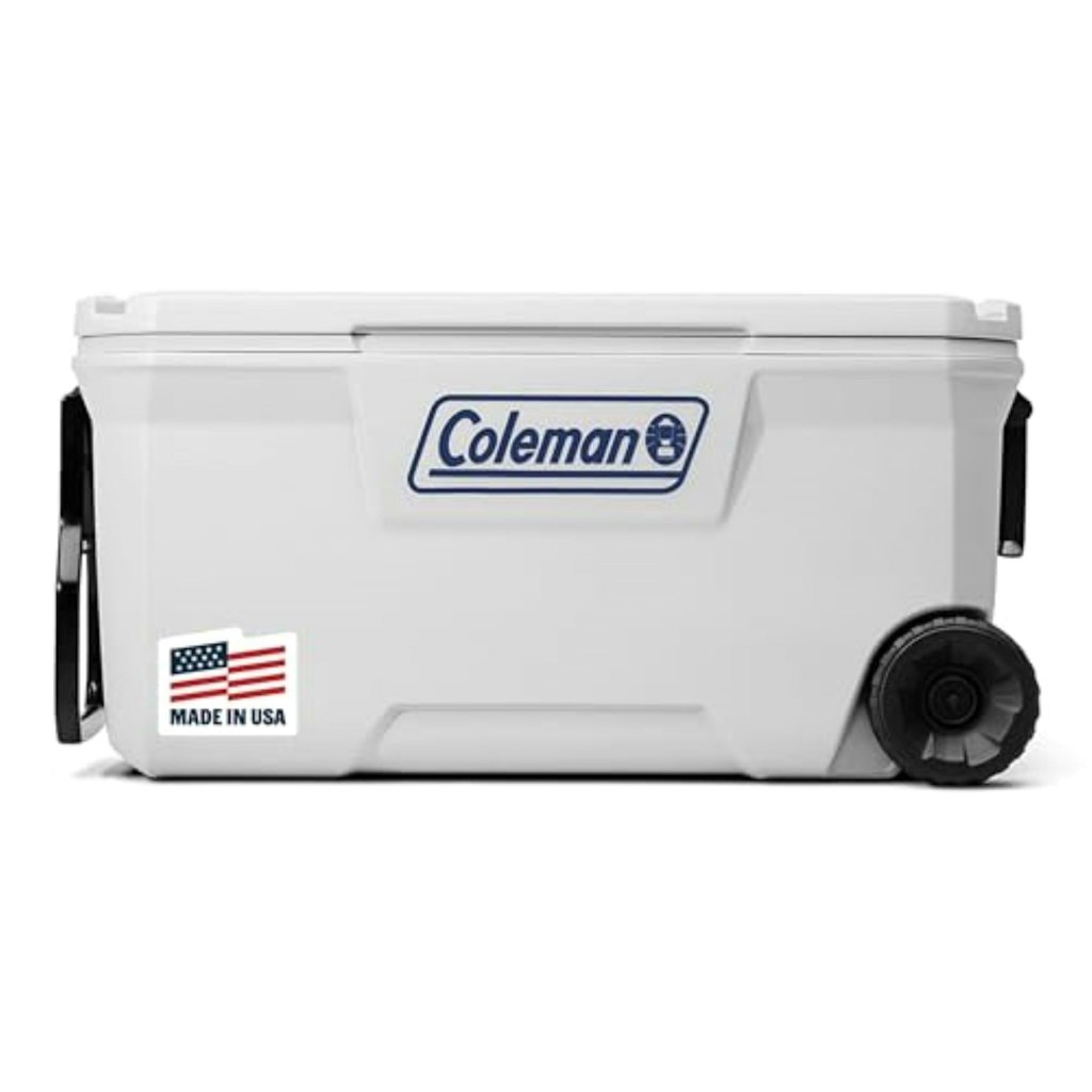 Coleman Marine 100-Quart Wheeled Cooler: $120