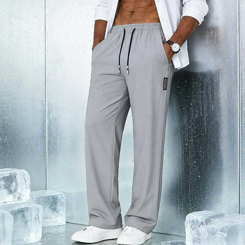 Men's Breathable Quick-Dry Drawstring Pants: 2 Pairs for $10