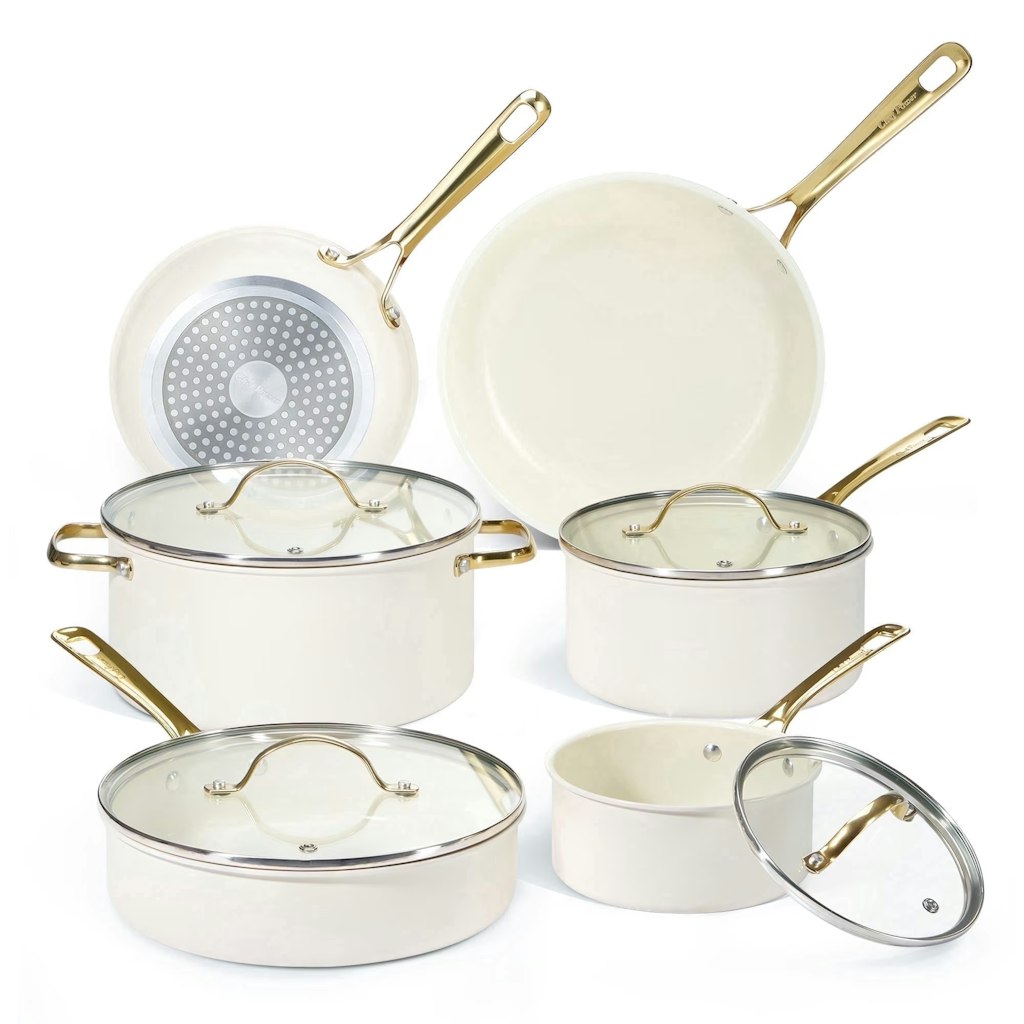 Chef Power 10-Piece Ceramic Non-Stick Cookware Set: $40.99