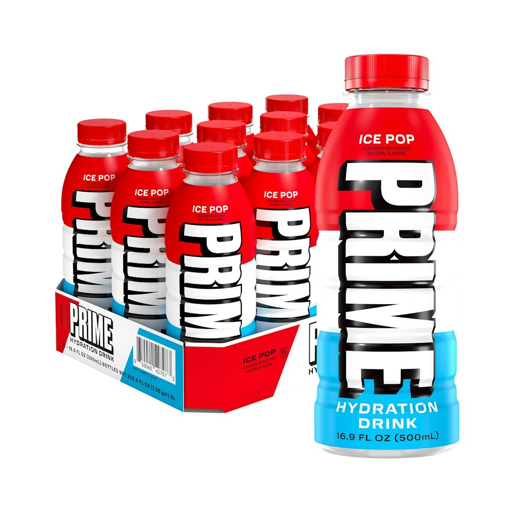 Prime Hydration Ice Pop Sports Drink 16.9-oz. 12-Pack: $20