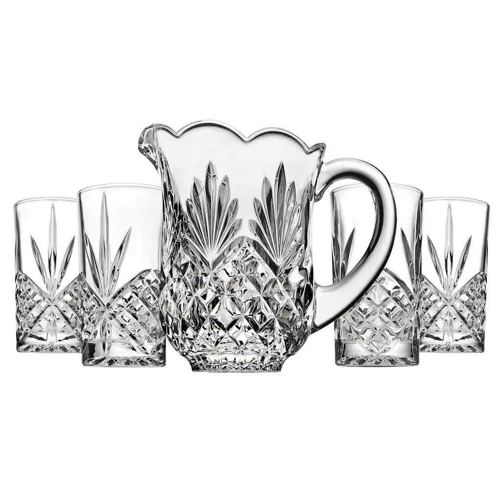 Godinger Dublin 5-Piece Pitcher & Glasses Drink Bar Set: $37