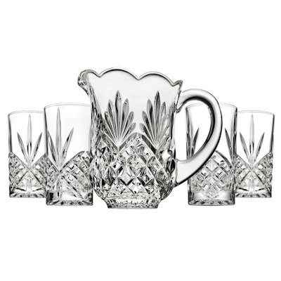 Godinger Dublin 5-Piece Pitcher & Glasses Drink Bar Set for $37 + free shipping