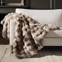 Luxury Bubble Faux Rabbit Fur Throw Blanket for $38 + free shipping