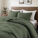 Olive Green Twin Quilt Bedding Set for $29 + free shipping w/ Prime