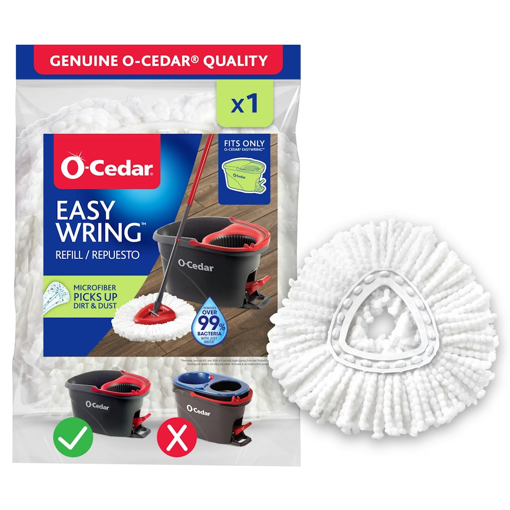 O-Cedar EasyWring Machine Washable Microfiber Spin Mop Head Replacement: $8.53