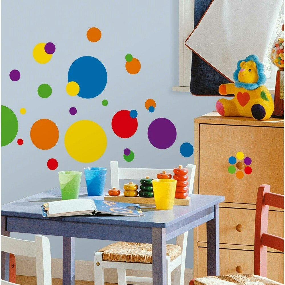 RoomMates Primary Dots Peel and Stick Wall Decals 31-Pack: $14.99 RoomMates Primary Dots Peel and Stick Wall Decals 31-Pack: $14.99
