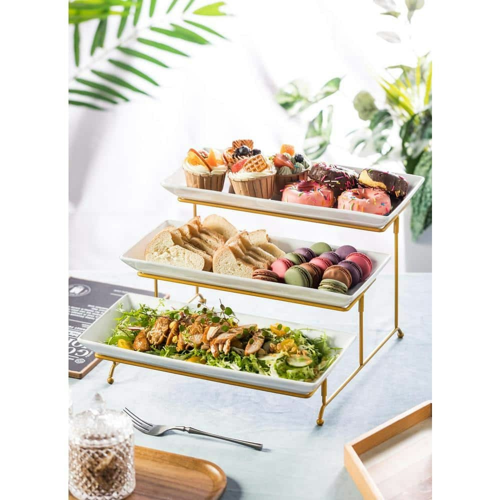 3-Tier Serving Tray Set with 14-inch Platters: $83.60 3-Tier Serving Tray Set with 14-inch Platters: $83.60