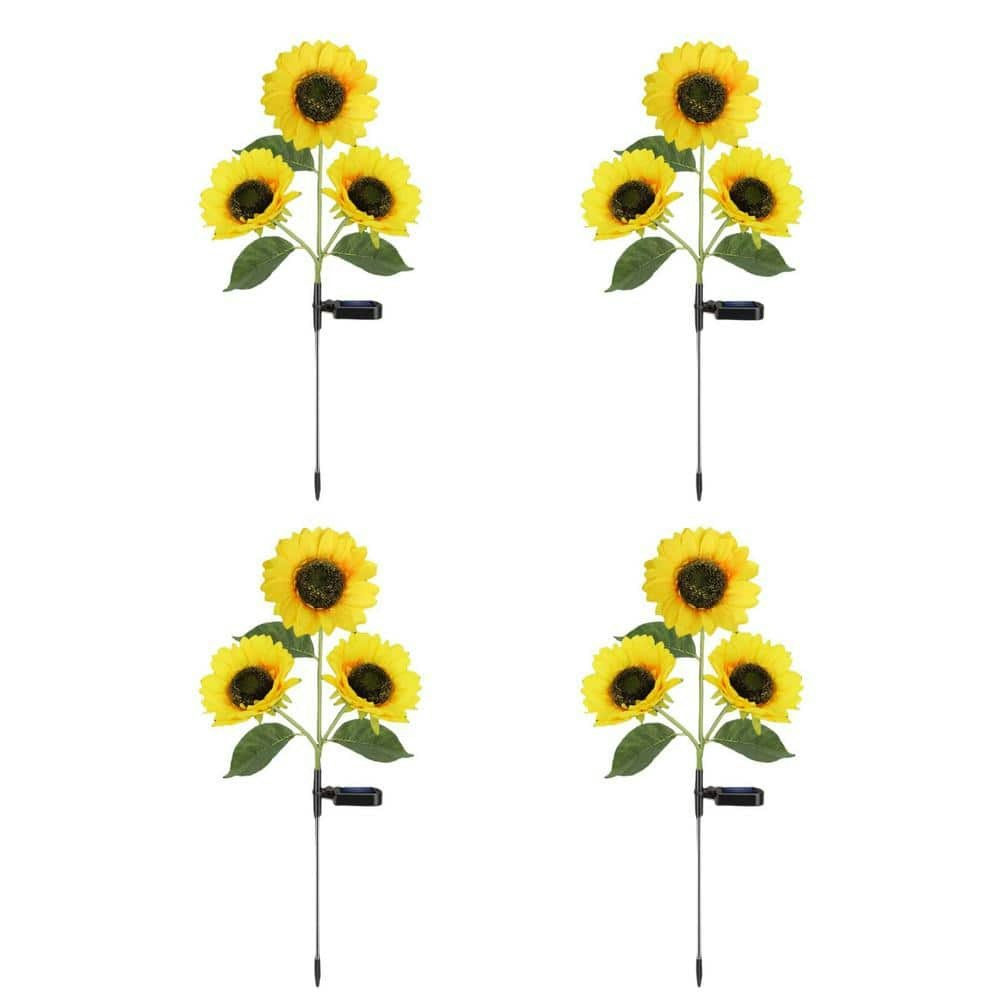 Waterproof Solar Sunflower Garden Stake Light 4-Pack: $129.95 Waterproof Solar Sunflower Garden Stake Light 4-Pack: $129.95