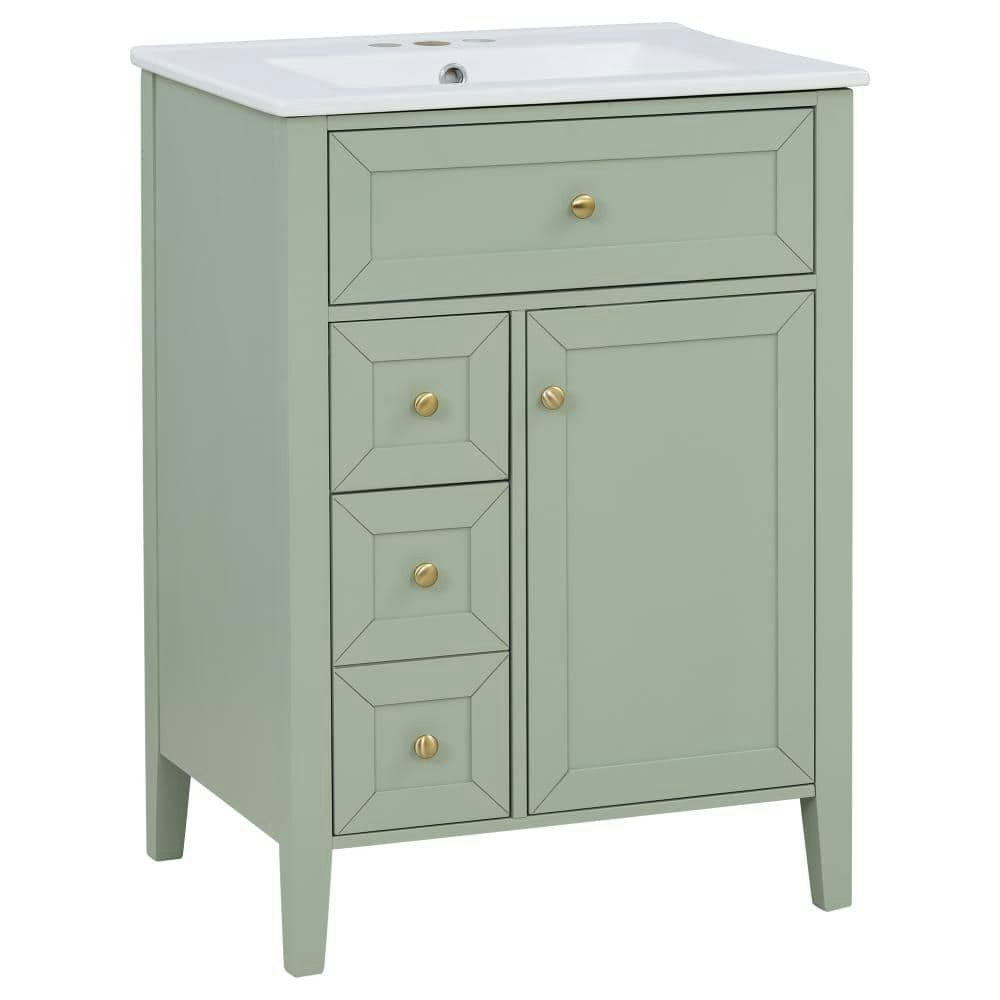 24-Inch Freestanding Bathroom Vanity with Ceramic Sink: $426.99 24-Inch Freestanding Bathroom Vanity with Ceramic Sink: $426.99