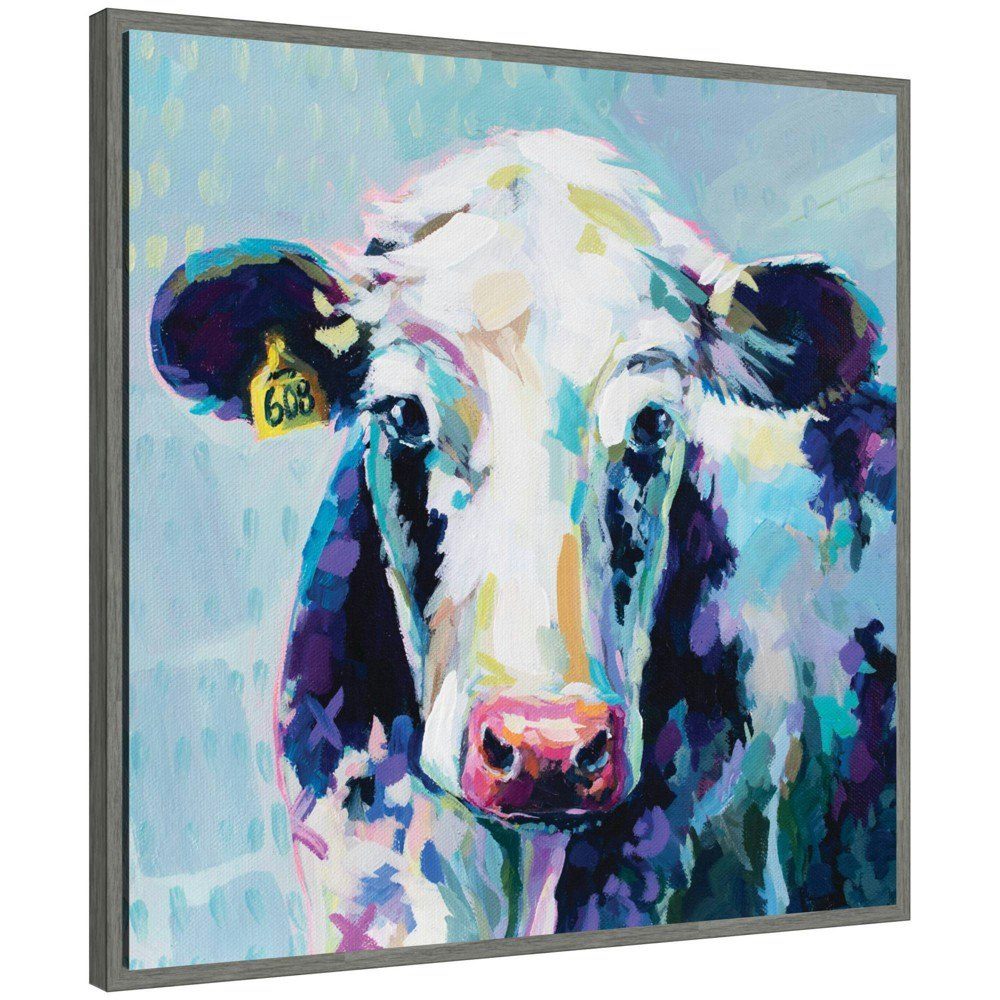 Kate & Laurel 30"x30" Sylvie Cow Framed Canvas Wall Art: $109.99 Kate & Laurel 30"x30" Sylvie Cow Framed Canvas Wall Art: $109.99