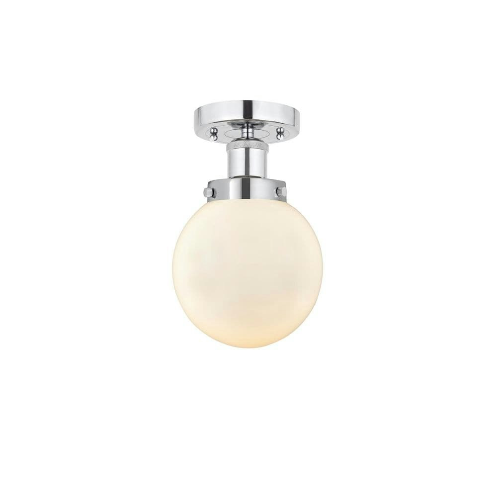 Beacon 6.5-Inch 1-Light Polished Chrome Industrial Semi-Flush Mount: $119.50 Beacon 6.5-Inch 1-Light Polished Chrome Industrial Semi-Flush Mount: $119.50