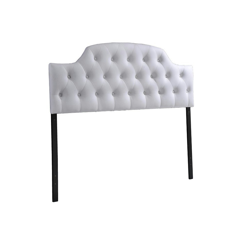 Baxton Studio Queen Faux Leather Button-Tufted Headboard: $108.99