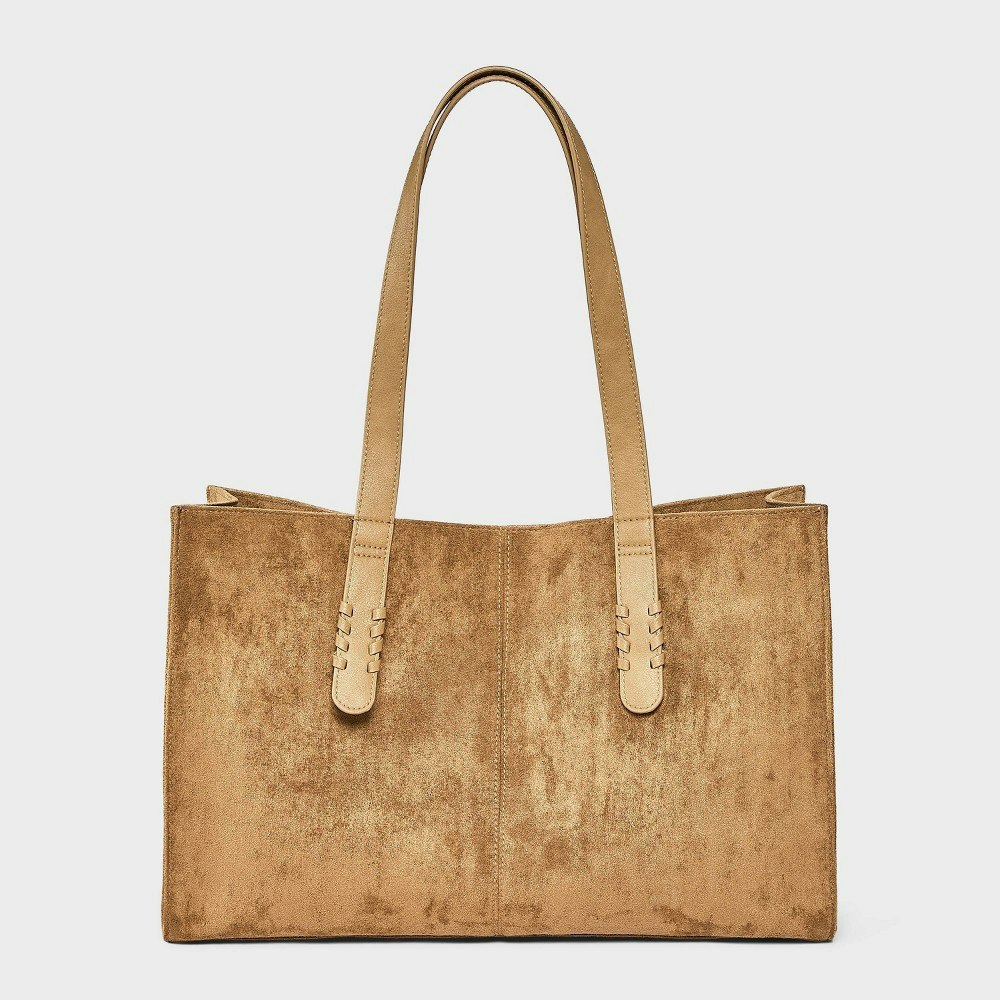 Universal Thread Faux Suede Casual Tote Bag: $35 Universal Thread Faux Suede Casual Tote Bag: $35