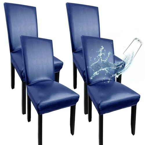 Wusoupu Leather Dining Chair Covers 4-Pack: $32.20 Wusoupu Leather Dining Chair Covers 4-Pack: $32.20