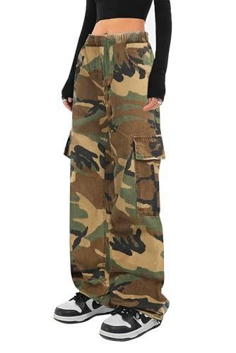 Seseragi Women's Wide Leg Baggy Cargo Pants: $25.49 Seseragi Women's Wide Leg Baggy Cargo Pants: $25.49