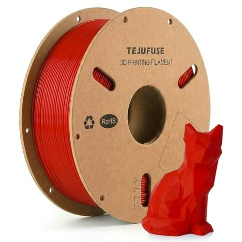 Tejufuse 1.75mm 1kg Red PLA 3D Printer Filament: $15.29