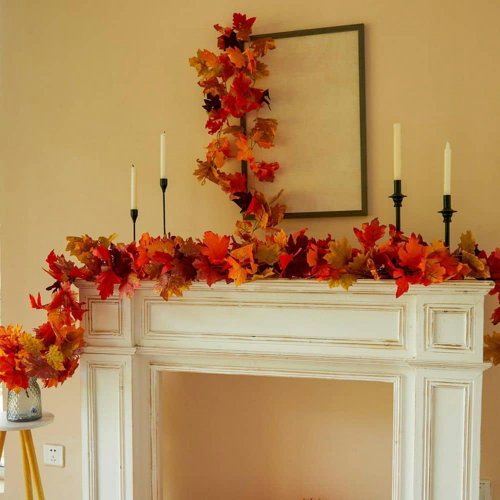 5.6-Foot Artificial Maple Leaf Autumn Garland 6-Pack: $87.39 5.6-Foot Artificial Maple Leaf Autumn Garland 6-Pack: $87.39