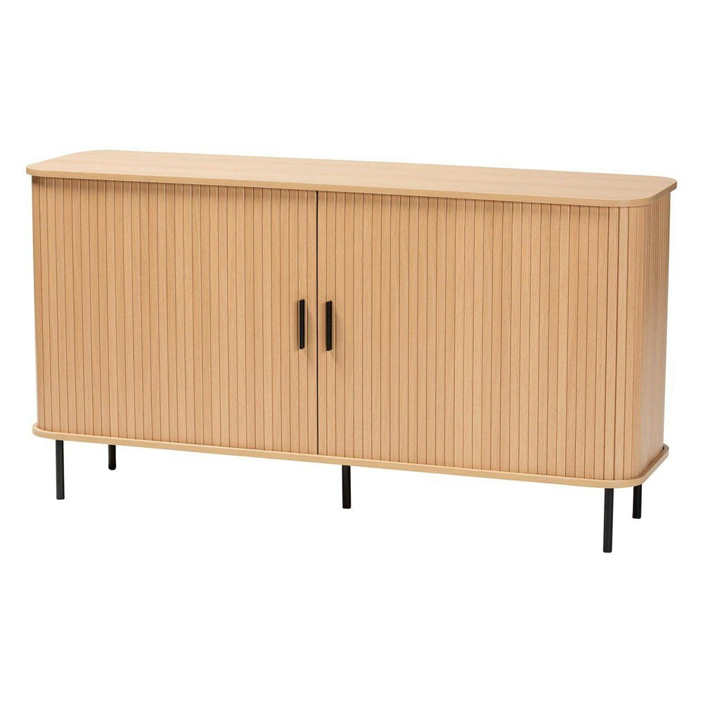 Baxton Studio Lucia Fluted Wood Sideboard: $260.99