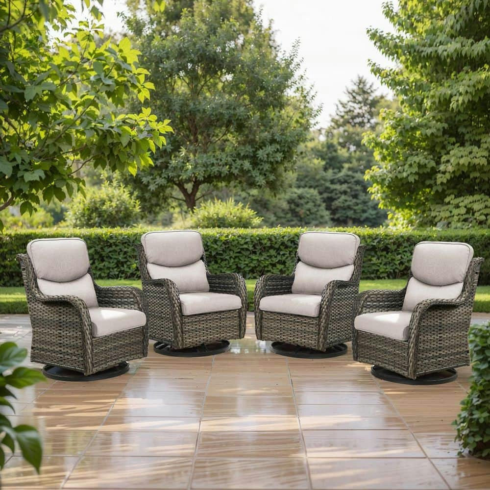Carolina 4-Piece Wicker Outdoor Swivel Glider Chair Set: $720 Carolina 4-Piece Wicker Outdoor Swivel Glider Chair Set: $720