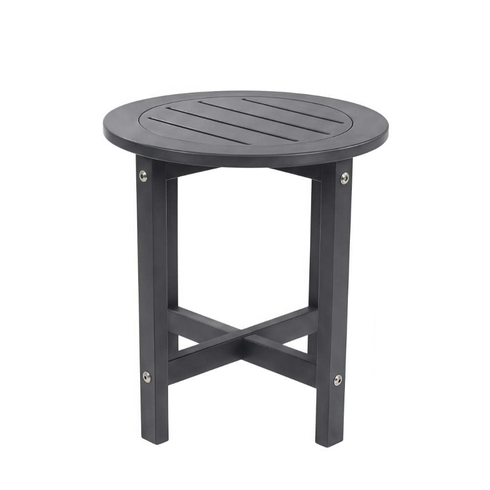 16-inch Gray HDPE Round Outdoor Side Table: $95.98