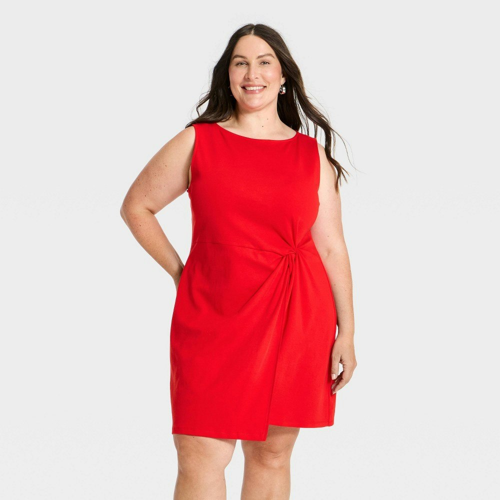 A New Day Women's Ruched Side-Knot Mini Dress: $25