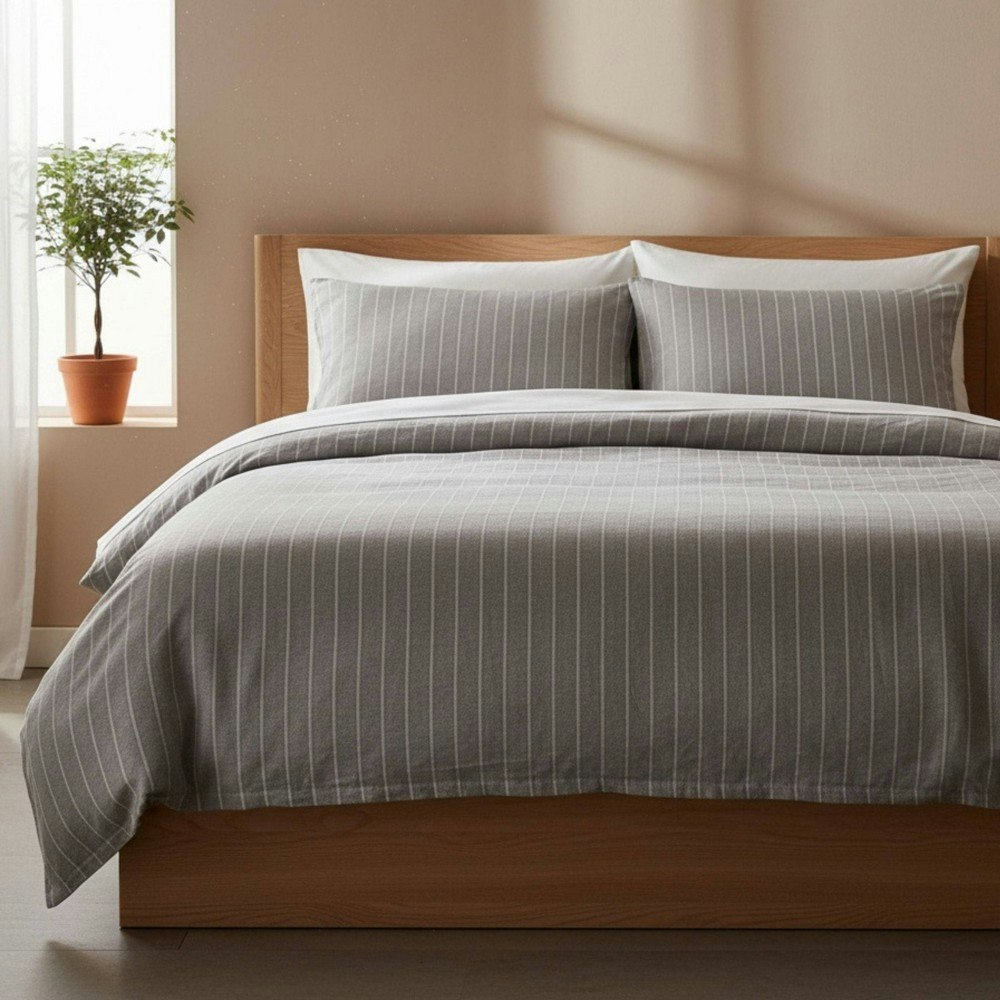 Rizzy Home Willow Lane Gray Striped King Comforter 3-Piece Set: $199.99 Rizzy Home Willow Lane Gray Striped King Comforter 3-Piece Set: $199.99