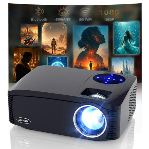 4,500 ANSI Lumen 4K Projector with WiFi and Bluetooth: $189.98