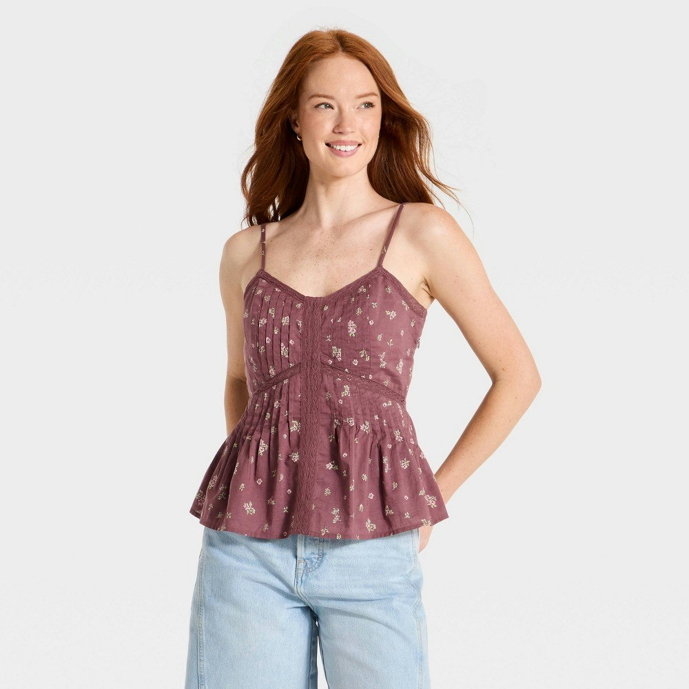 Universal Thread Women's Lace Trim Cotton Tank Top: $17.50 Universal Thread Women's Lace Trim Cotton Tank Top: $17.50