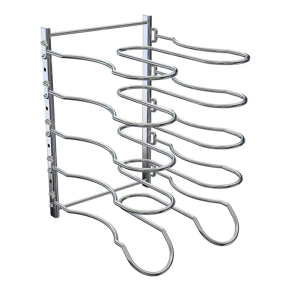 Pan Rack and Pot Lid Rack with 5 Adjustable Dividers: $72.46