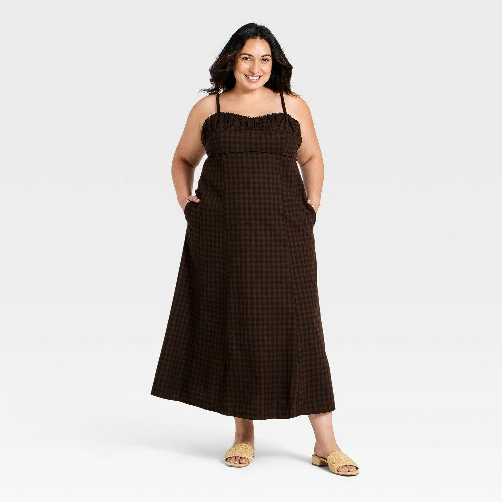 A New Day Women's Gingham Maxi Cami Dress: $40 A New Day Women's Gingham Maxi Cami Dress: $40
