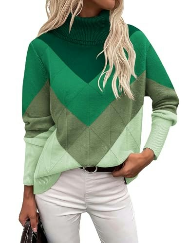 Zeagoo Women's Turtleneck Ribbed Knit Sweater: $23.98