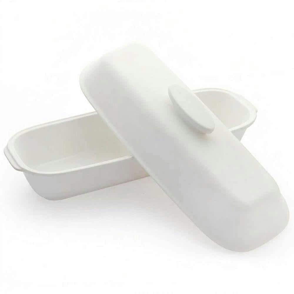 Unglazed Stoneware Square Bread Loaf Pan with Lid: $112.04 Unglazed Stoneware Square Bread Loaf Pan with Lid: $112.04