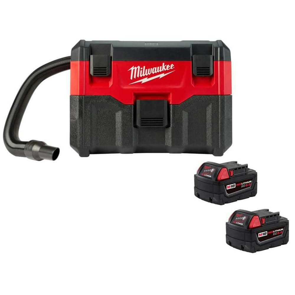 Milwaukee M18 2-Gallon Cordless Wet/Dry Vacuum with Two 5.0Ah Batteries: $399 Milwaukee M18 2-Gallon Cordless Wet/Dry Vacuum with Two 5.0Ah Batteries: $399