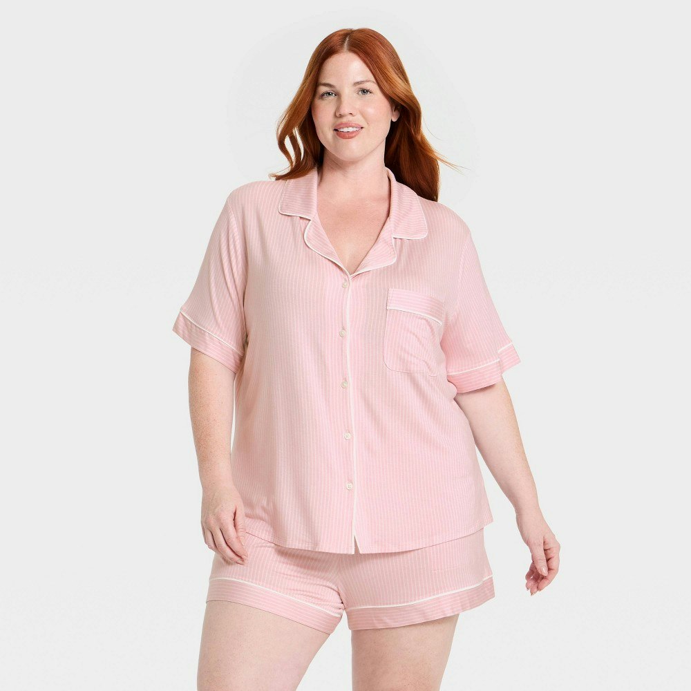 Auden Women's Cloud Knit Modal Notch Collar Pajama Set: $25 Auden Women's Cloud Knit Modal Notch Collar Pajama Set: $25